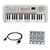 Kit Teclado Musical Infantil Yamaha PSS E30 Mini Remie Branco + Cabo USB + 4 Pilhas