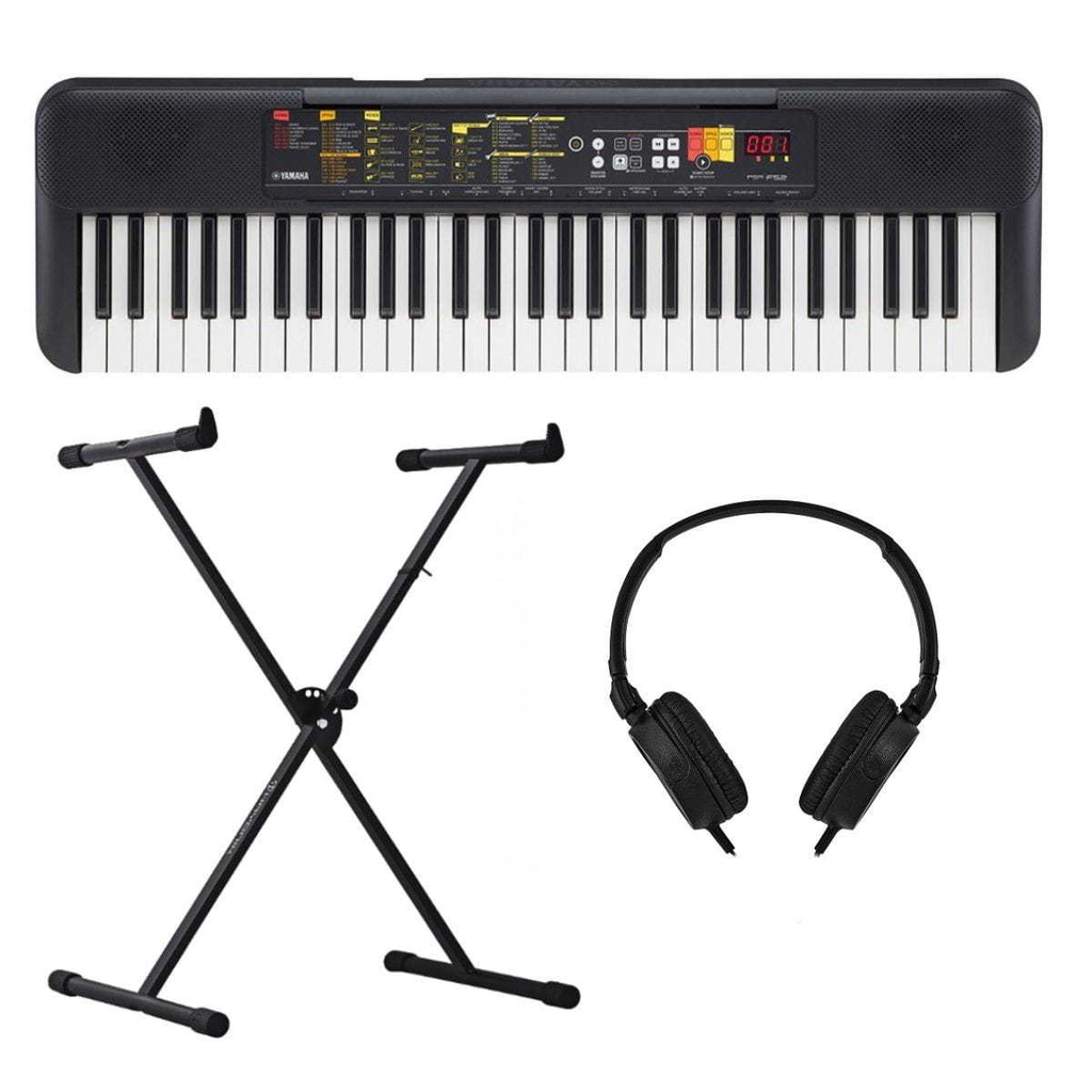 Teclado Musical Yamaha 61 Teclas PSR F52 Bag Banco Suporte - O