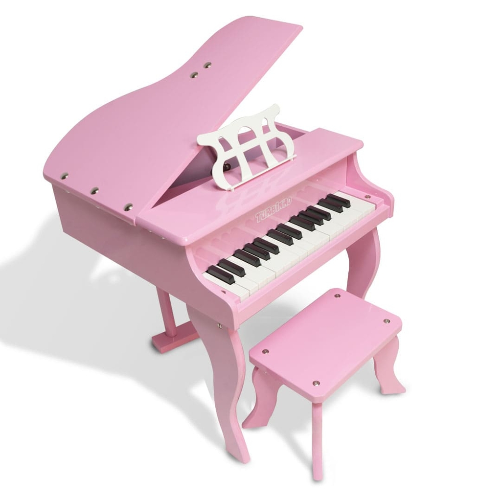 Brinquedo Teclado Piano Infantil 32 Teclas Com Microfone (ROSA)