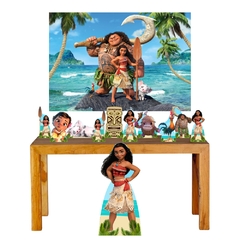 Super Kit Totem Display Decoração Moana + Painel