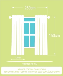 Imagem do Cortina Moana Infantil 2,60x1,50 - Tecido Premium