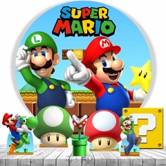 Painel Redondo + 6 Totens Super Mario - comprar online