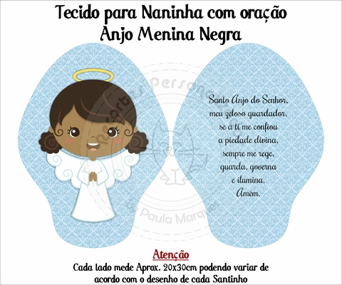 Recorte em tecido Naninha P com oração - Santo Benedito