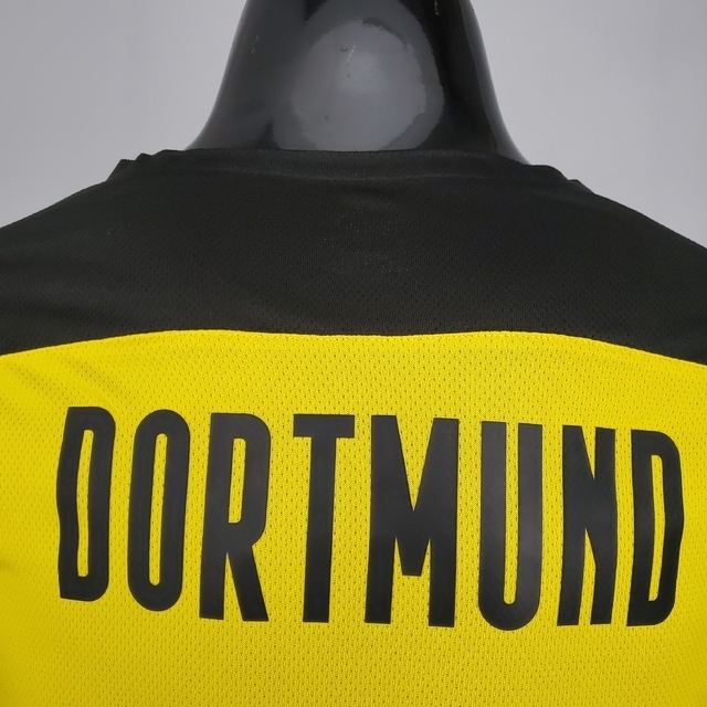 Camisa Borussia Dortmund Home 21/22 Jogador Puma Masculina - Amarelo e Preto
