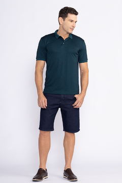 Camisa Polo Maquinetada Verde - comprar online