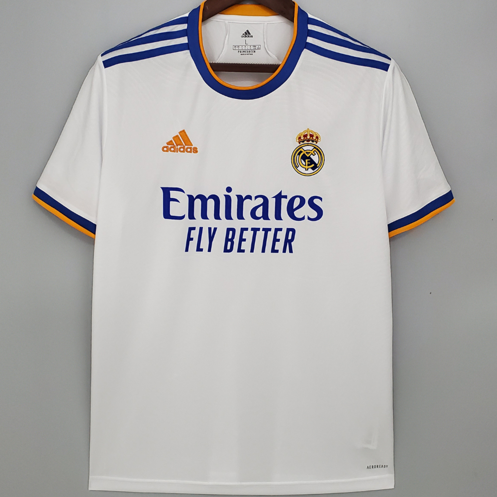 Camisa Real Madrid Home 21/22 Torcedor Adidas Masculina - Branca