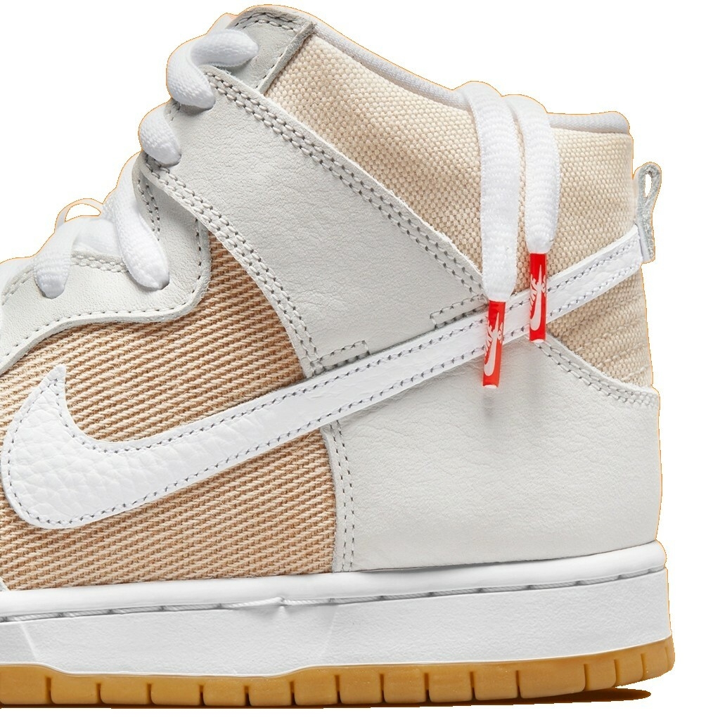 nike sb dunk high pro iso orange label unbleached natural