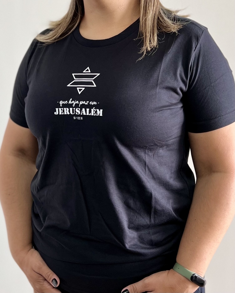 Camiseta SHALOM (hebraico e português) - Maoz Israel