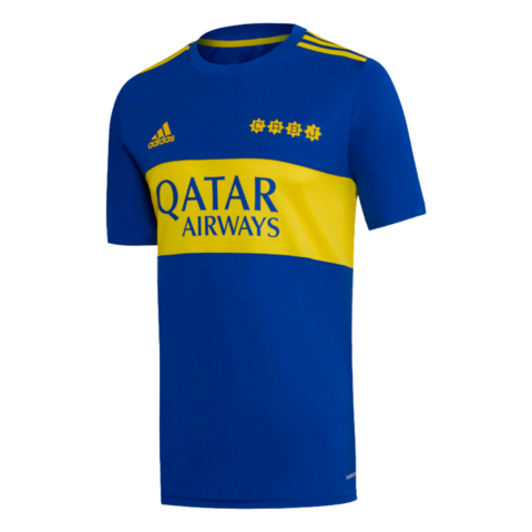 Camisa Boca Juniors Home 21/22 Torcedor Adidas Masculina - Azul e Amarela
