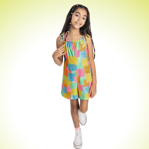 Conjunto Infantil Feminino com Faixa de Cabelo Listras- Colorittá