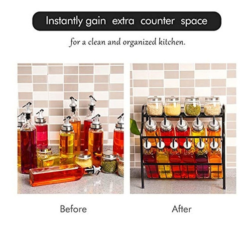 Organizador De Especias De Cocina Tomorotec De 3 Niveles Y T