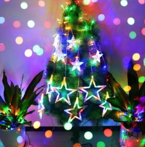 CASCATA ESTRELAS NATAL 138 LEDS 2,5M 8 FUNÇÕES RGB 110V CASCATA ESTRELAS NATAL 138 LEDS 2,5M 8 FUNÇÕES RGB 110V