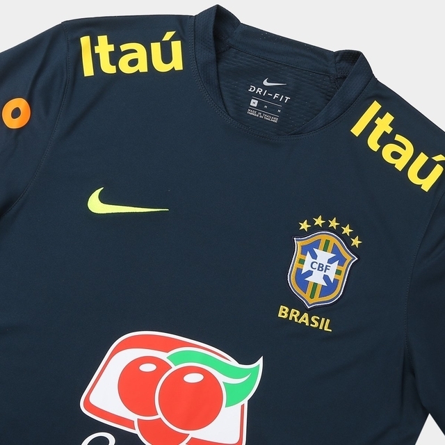 Camisa Seleção Brasil Treino Preta - Nike - Masculino Torcedor