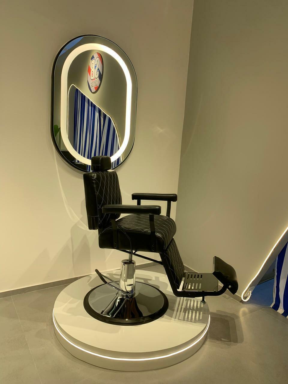 Cadeira de Barbeiro Urano Croco Preta