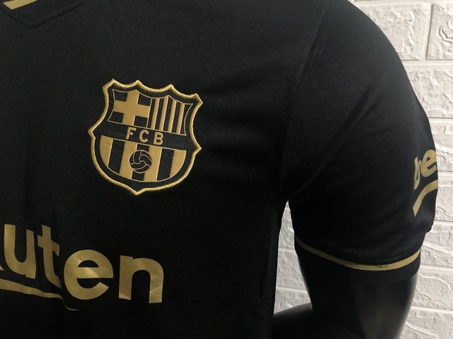 Camisa Barcelona Away 20/21 Torcedor Nike Masculina - Preta