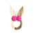 Porta Guardanapo Bunny em Madeira Maciça Pompom Rosa Pink