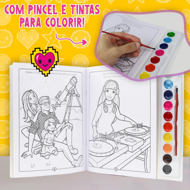 Livro de atividades Barbie c/Lapis para Colorir