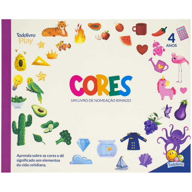 Livro Infantil com Jogo de Memória - Cores - Bilíngue Português Inglês -  Todolivro Play