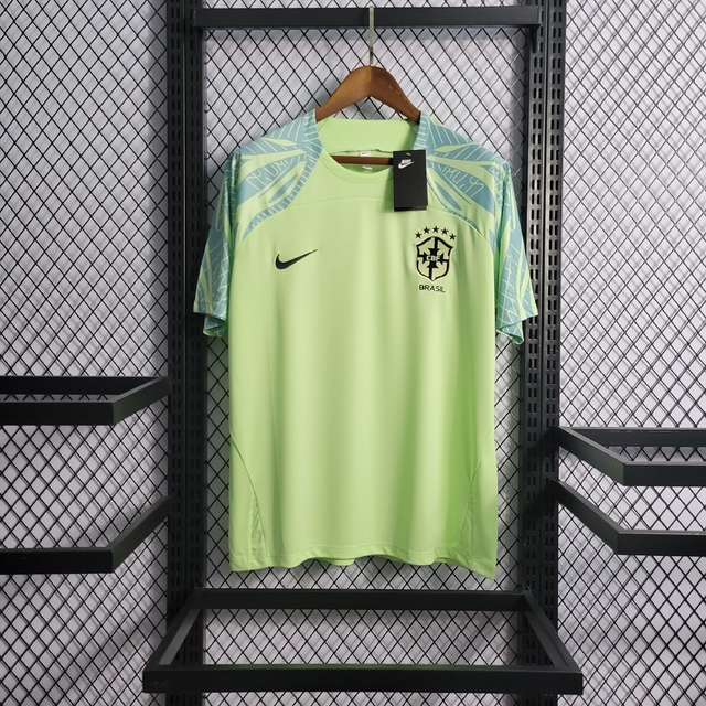 Camisa Brasil Aquecimento - Verde
