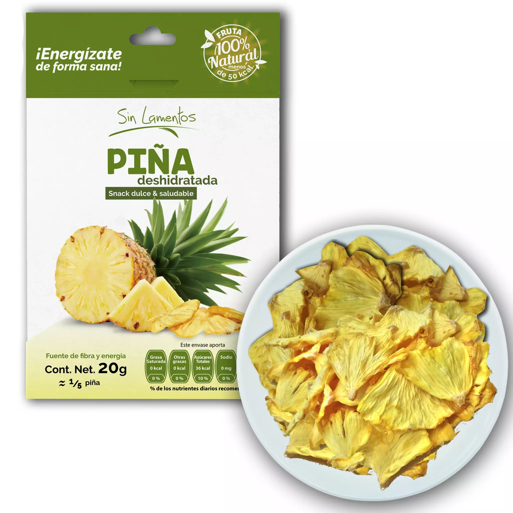 Piña Deshidratada 20g (Caja 12 piezas) - CASA MAREGAL