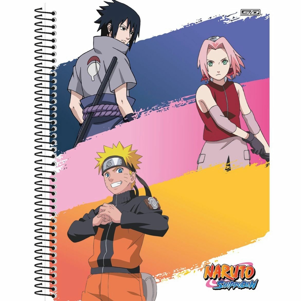 Kit 5 Cadernos Naruto Shippuden + Caderno Desenho Naruto - sd em