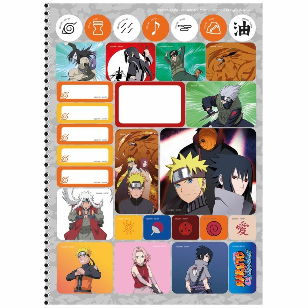 Kit 2 Cadernos Naruto Shippuden + Caderno Desenho Naruto - sd no