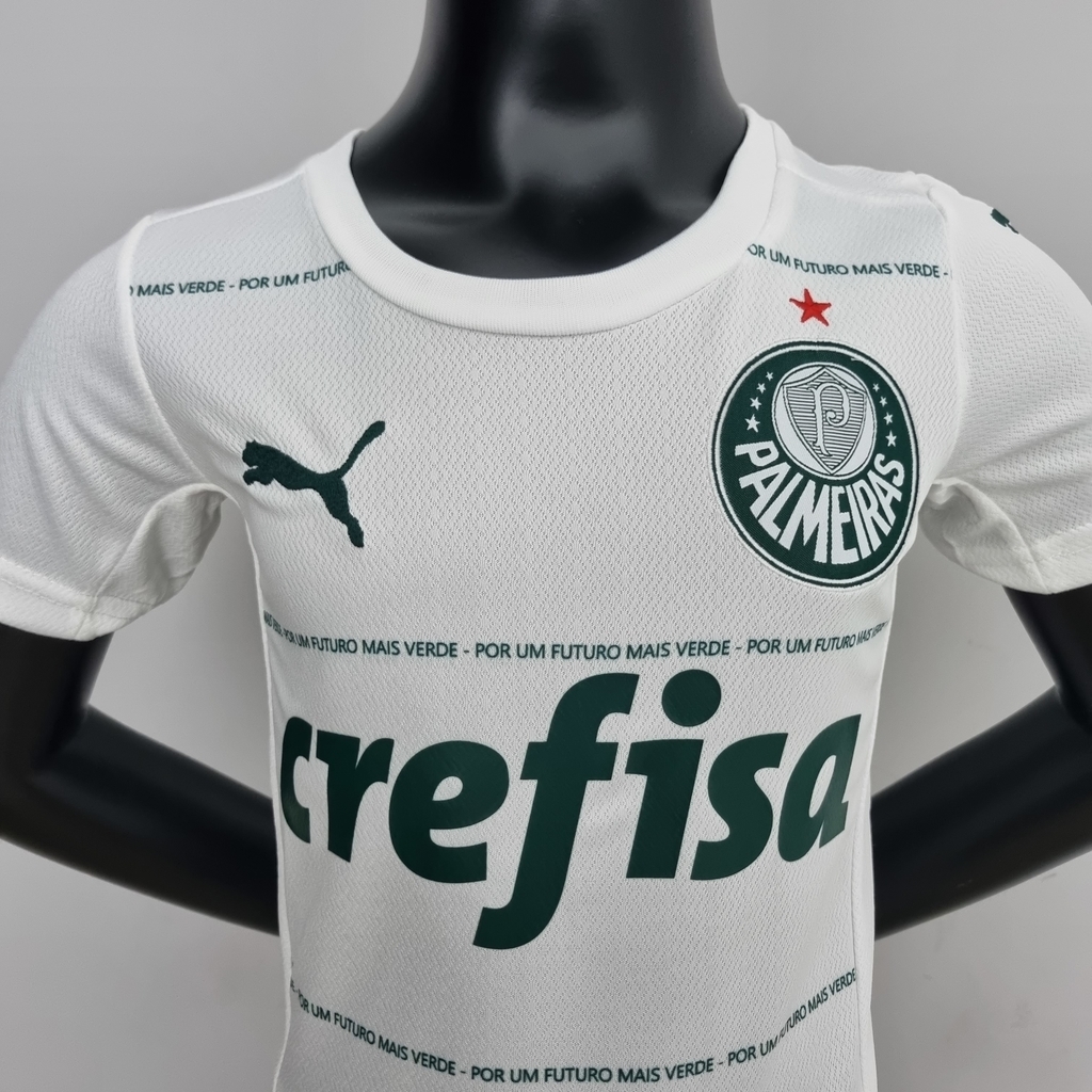 Kit Infantil Palmeiras 22/23 Away Puma Masculino - Branca