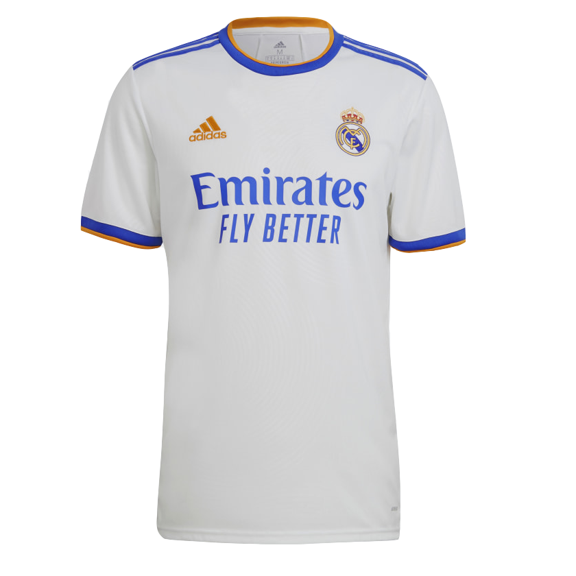 Camisa Real Madrid Home 21/22 s/n° Torcedor Adidas Masculina - Branco