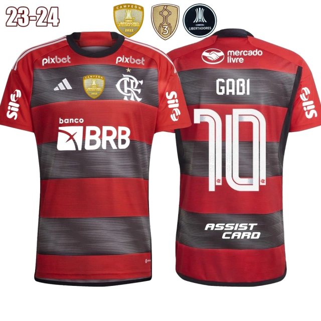 Camisa Flamengo I c/Patrócinios 23/24 Torcedor Adidas Masculina - Ver