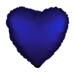 Globo Metalizado 9 Corazón Azul Oscuro
