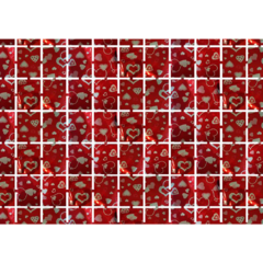 Cortina Ovni Bricks Wall 2x1 Corazones Rojos - comprar online
