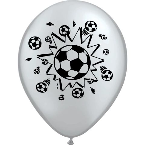 Globo Pelotas de Futbol blanco con negro x 50 Unidades