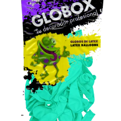 Globox Perlado 9" x 25 Unidades Turquesa