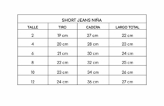SHORT JEANS ELASTIZADO NIÑA - Manchitas