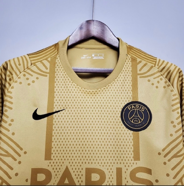 Camiseta Paris Saint Germain Dourada - Gol de chapa