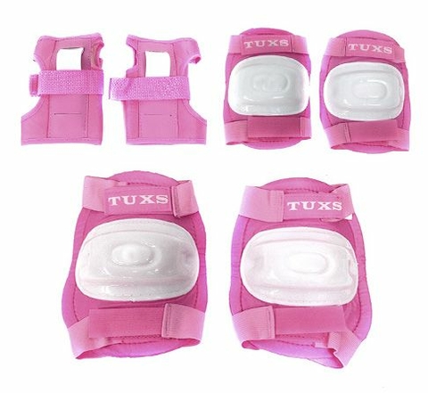 Set de Proteccion muñequeras, coderas y rodilleras - Tuxs - En bolsa de PVC  - S-M