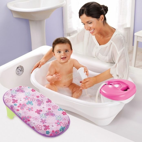 Summer Bañera con duchador a pilas Newborn to Toddler Bath Center & Shower