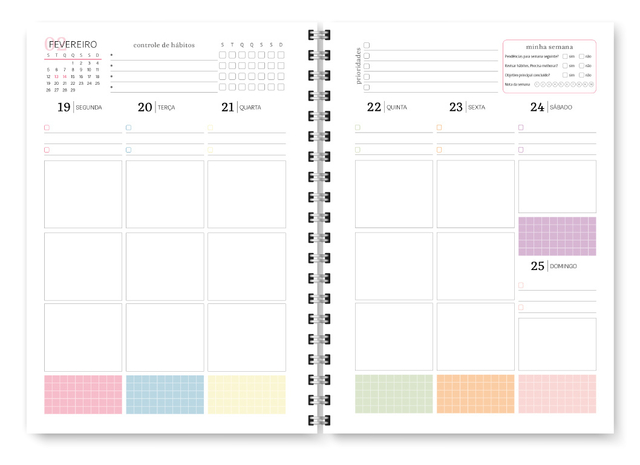 Planner Mensal 2024 Checkerboard Para Imprimir (PDF) - The Dolce Days