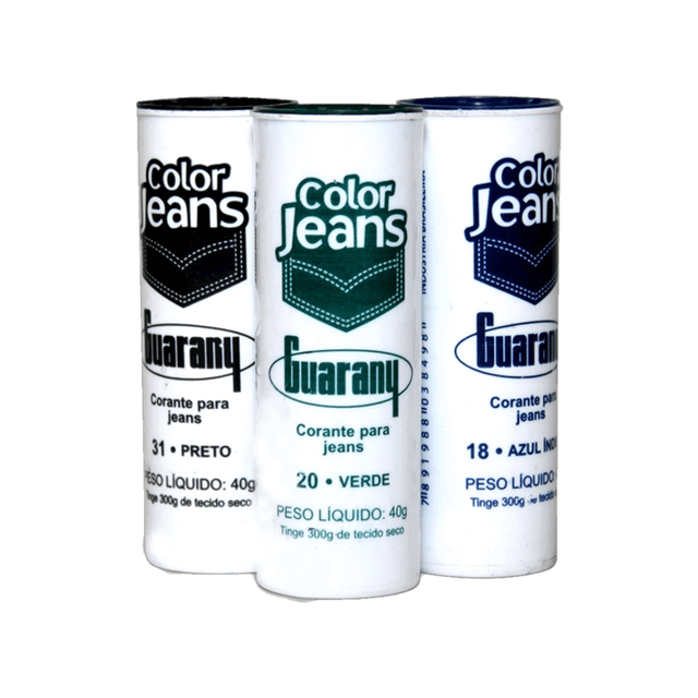 Tinta corante Color Jeans em pó 40g Guarany - Fazendo Arte