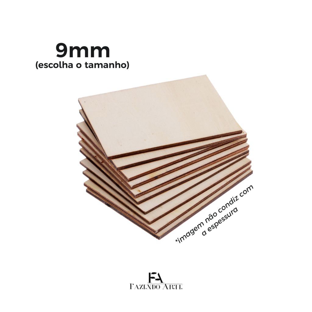 Placa Retangular Placa retangular mdf cru – Fazendo Arte