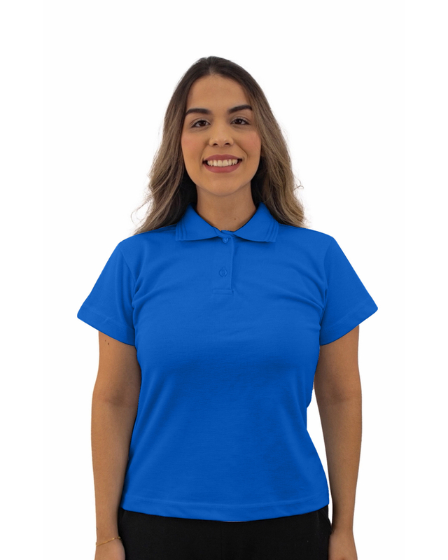 Camisa Polo Azul royal feminina