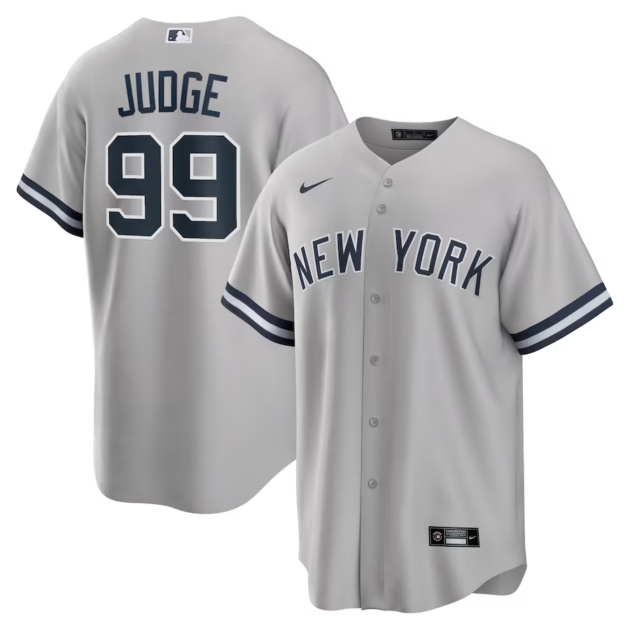Jersey New York Yankees Masculina - Cinza #99 JUDGE
