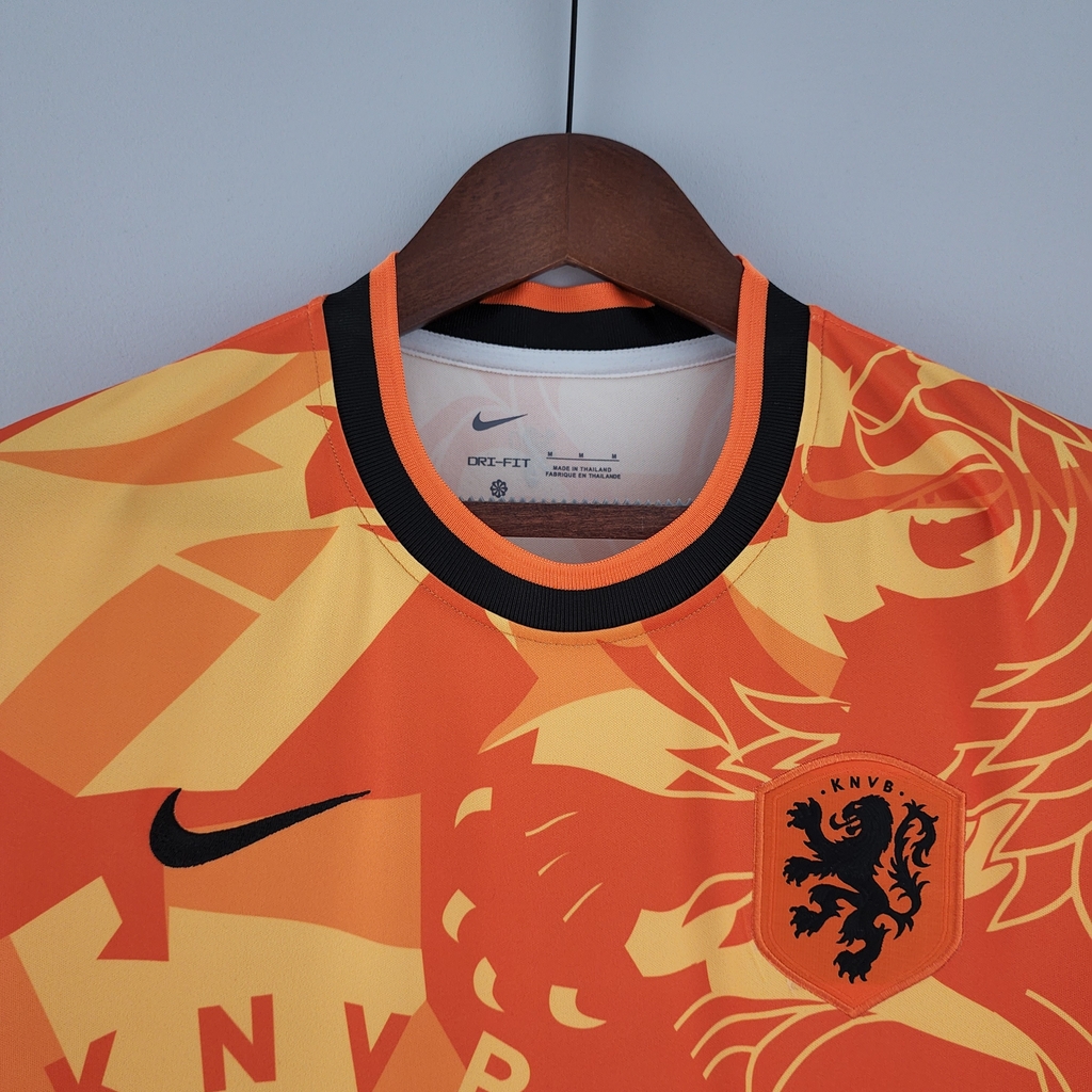 Camisa Holanda Treinamento 22/23 Laranja - Masculino Torcedor