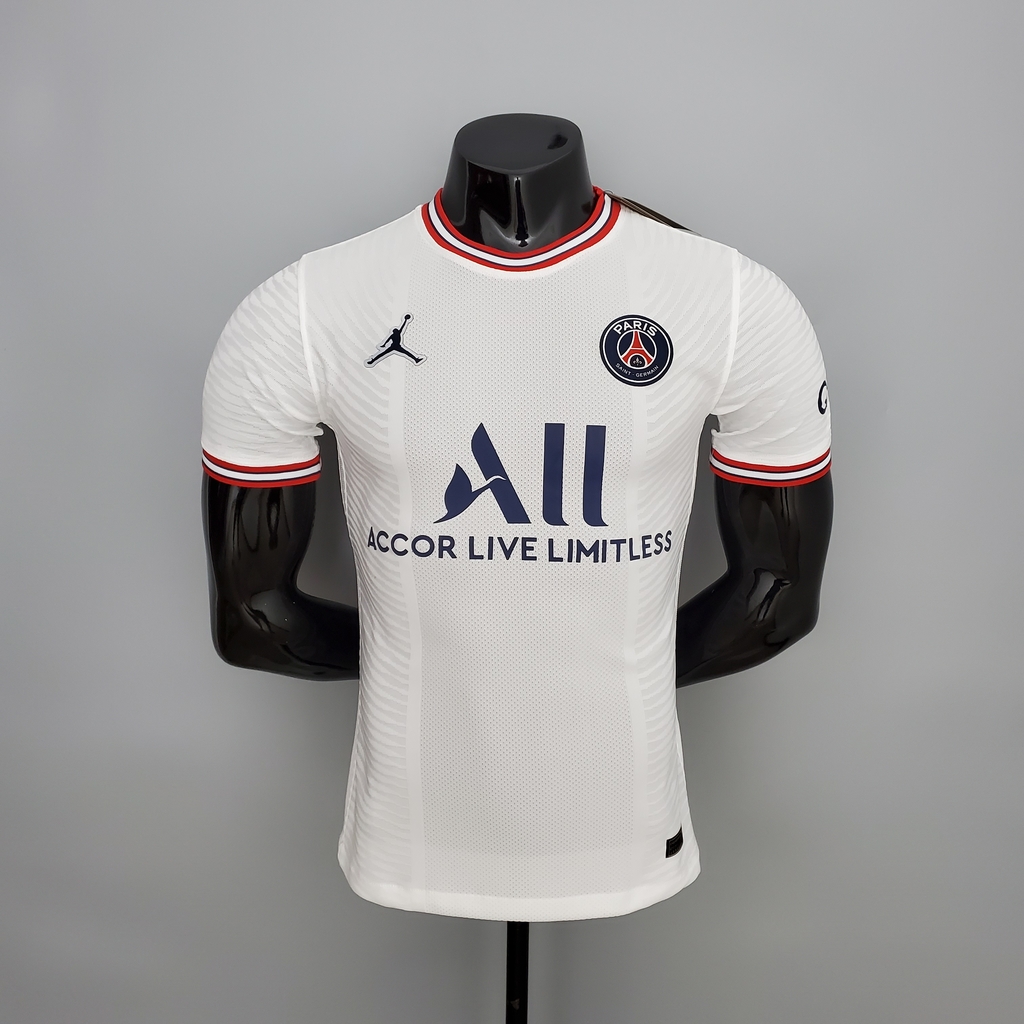Camisa Paris Saint Germain psg Away Shirt Branca 21/22 em Promoção