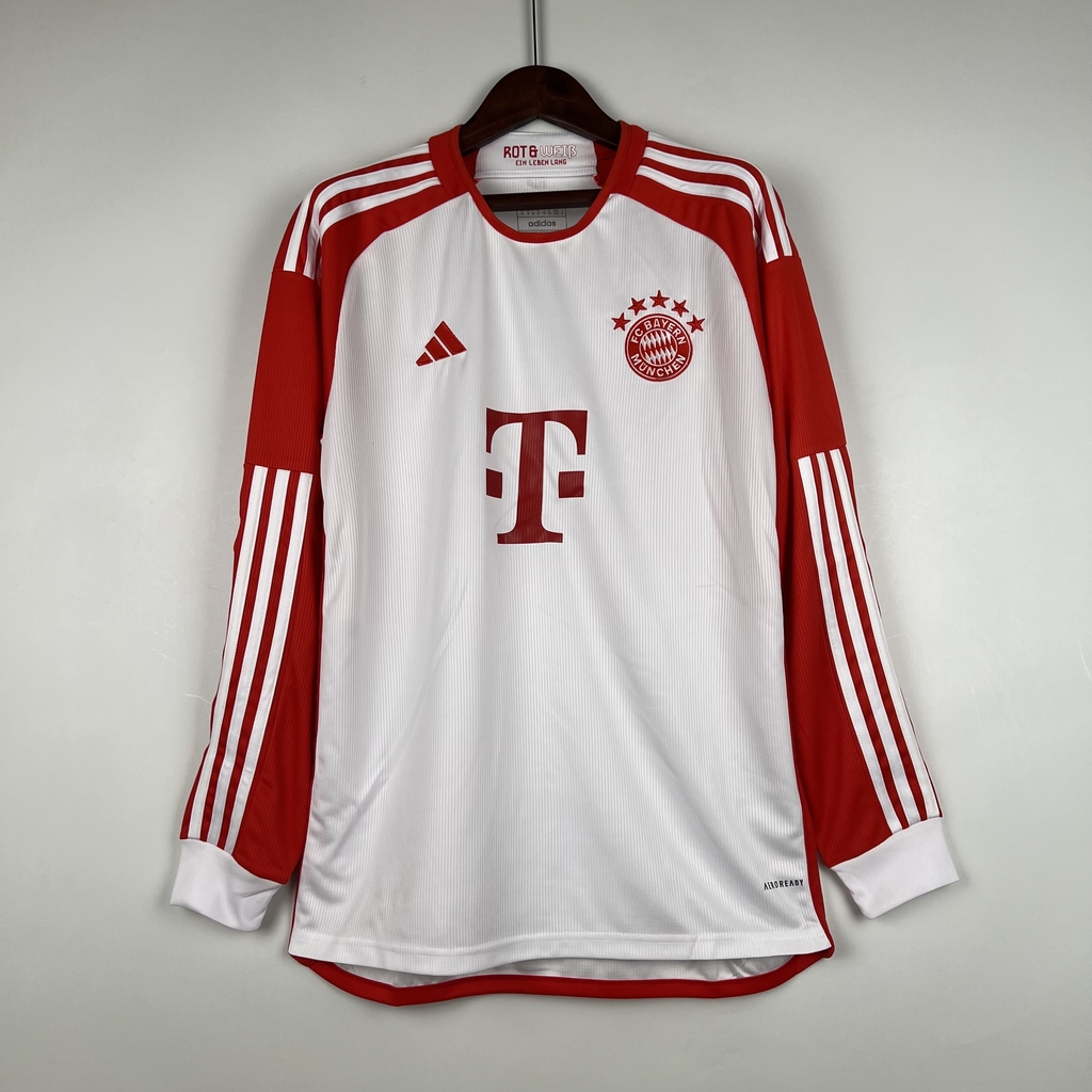 Camisa Adidas Bayern de Munique 2023/24 Manga Longa - Masculina