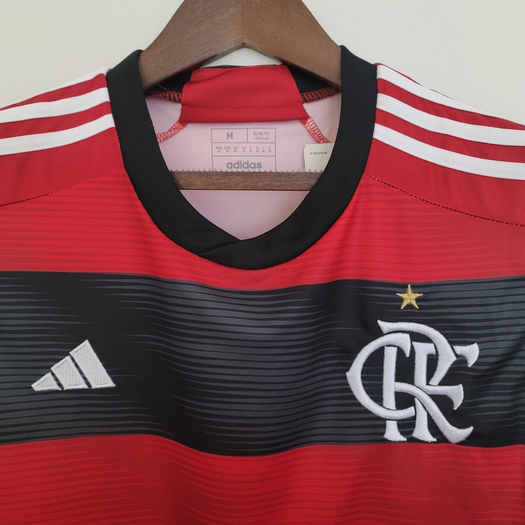 Regata Flamengo I 23/24 Torcedor Adidas Masculina - Vermelho+Preto