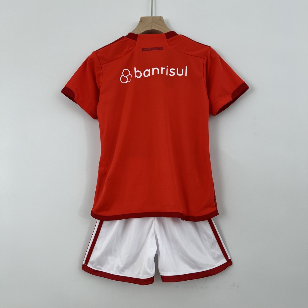 Camisa Infantil Internacional 2023/24 Adidas Torcedor - Vermelha