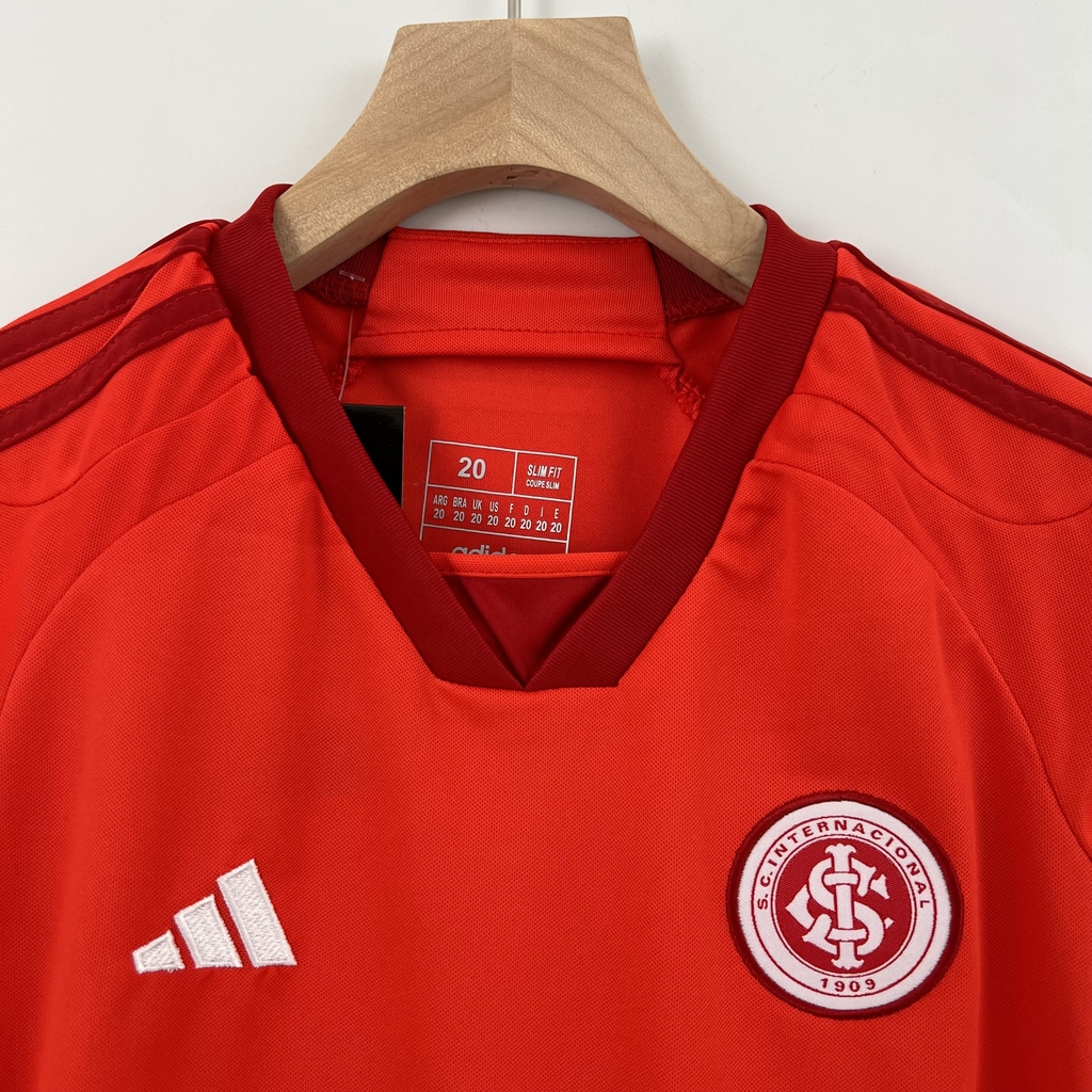 Camisa Infantil Internacional 2023/24 Adidas Torcedor - Vermelha