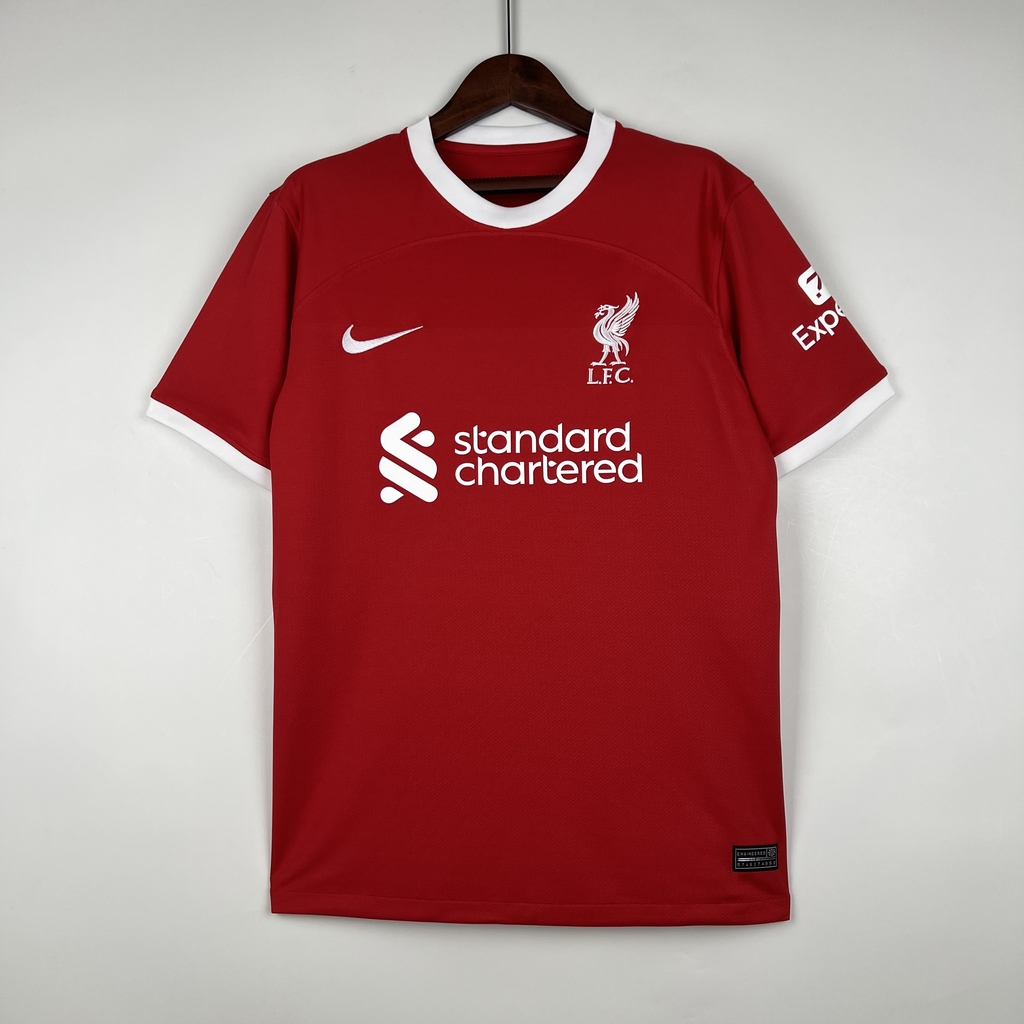 Camisa Futebol Liverpool Fc 23/24 Nike Stadium Infantil - Vermelha/Branca