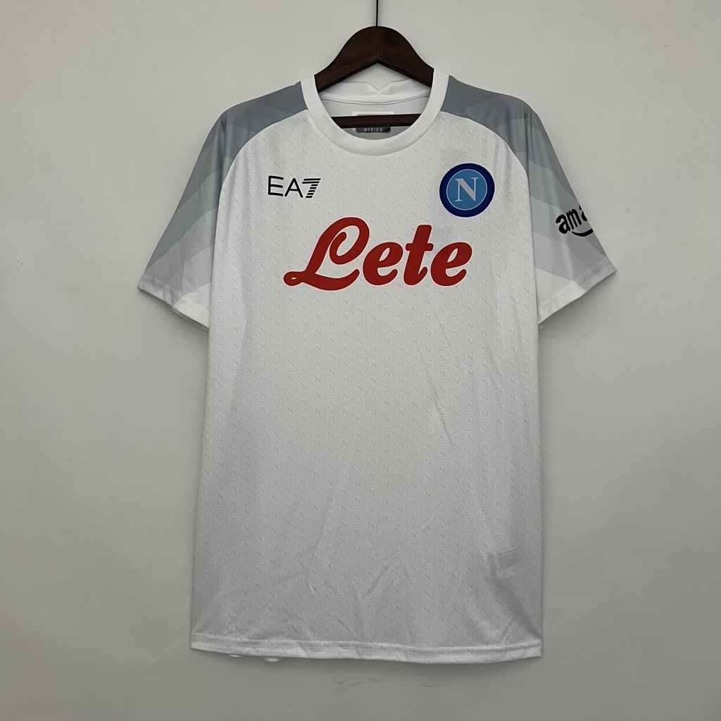Camisa EA7 Napoli 2022/23 Torcedor Masculina - Branca